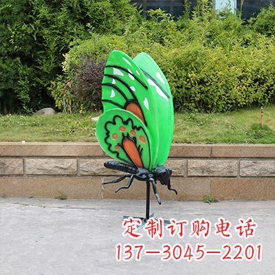 桂林大号蓝色蝴蝶定制雕塑