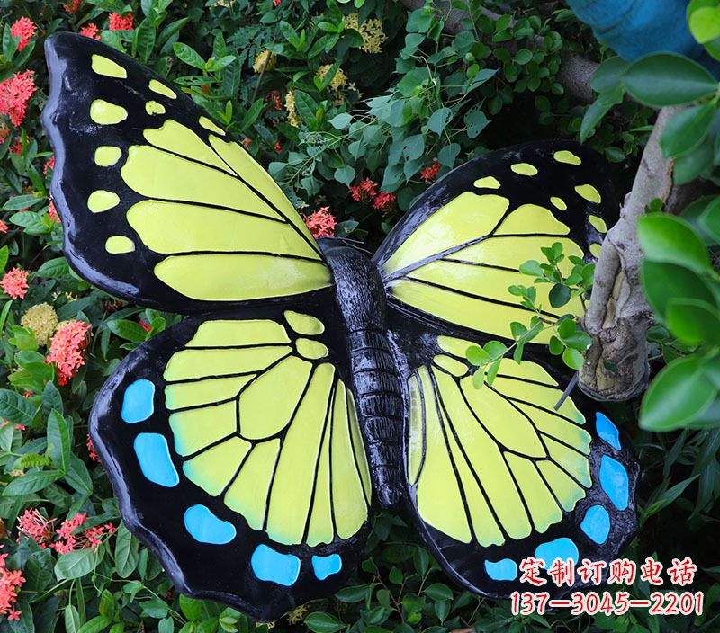 桂林仿真蝴蝶摆件玻璃钢雕塑
