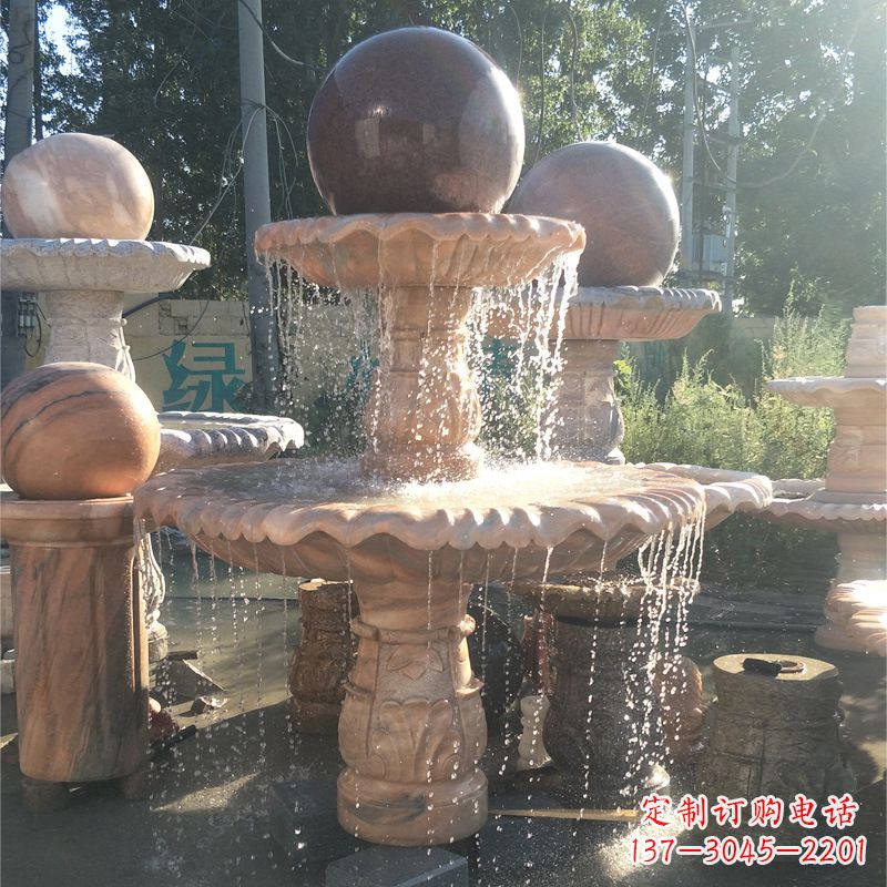 桂林福气无限,风水球石雕塑