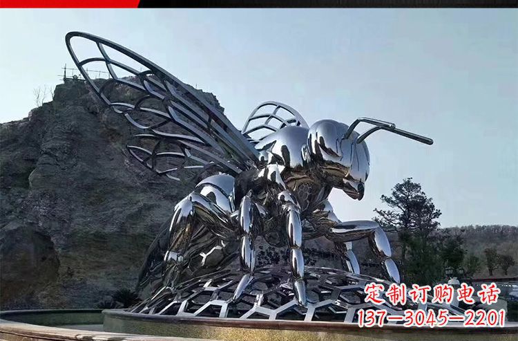 桂林优雅活泼的不锈钢大型蚂蚁雕塑