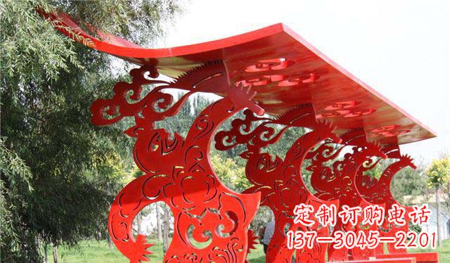 桂林新潮不锈钢公园凉亭雕塑