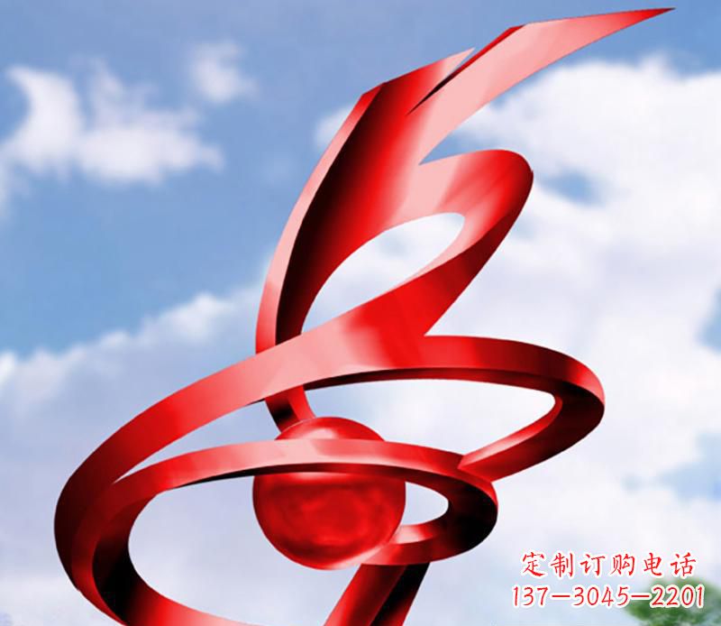 桂林公园装饰不锈钢指环雕塑