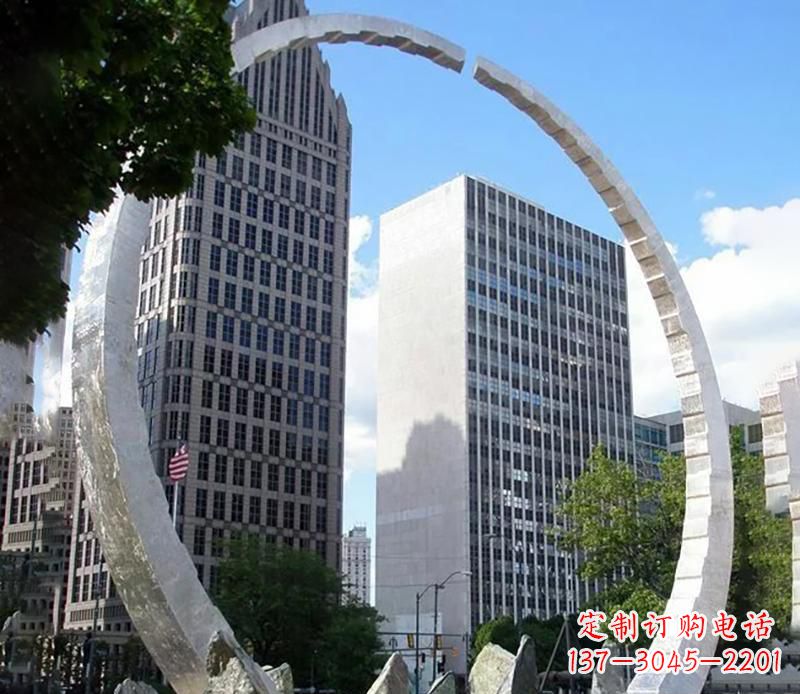 桂林金属圆环景观雕塑