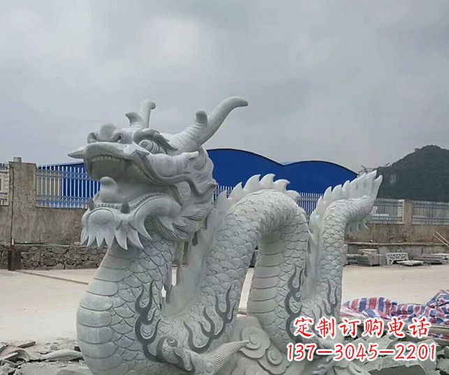 桂林大理石生肖龙景观石雕
