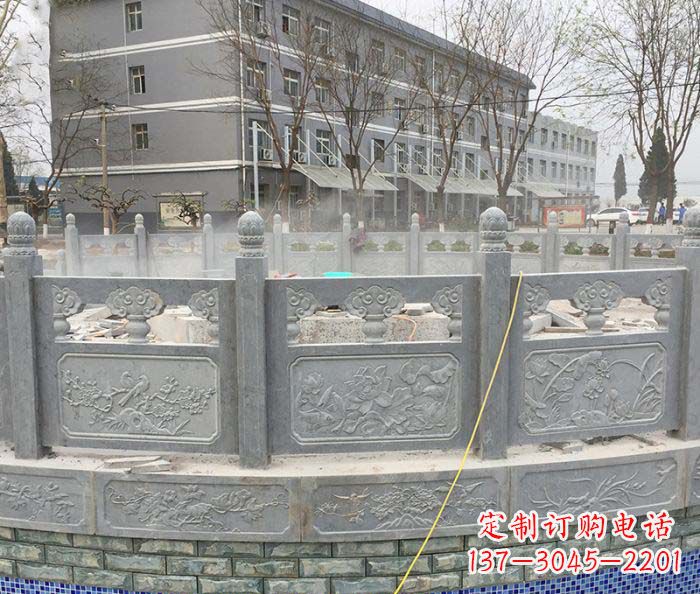 桂林公园景观大理石栏板雕塑