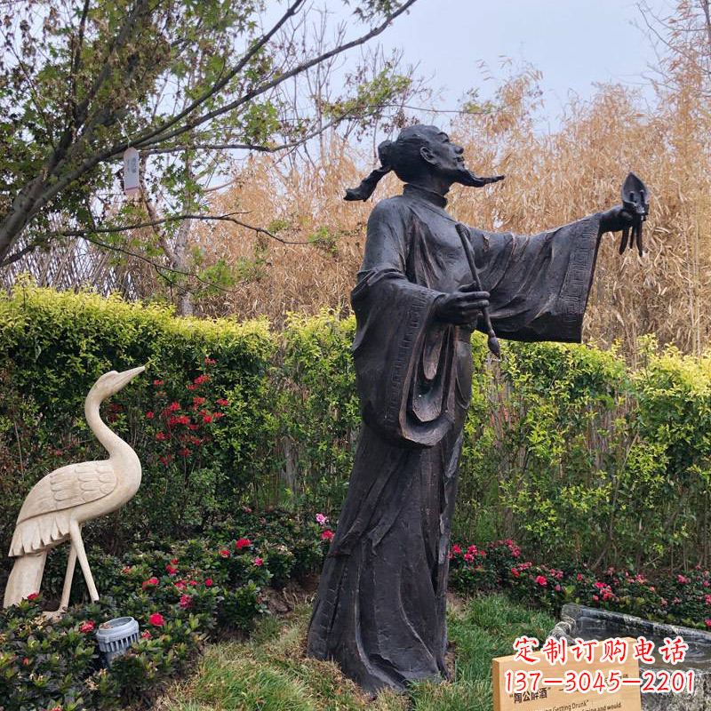桂林中领雕塑陶渊明铜雕像