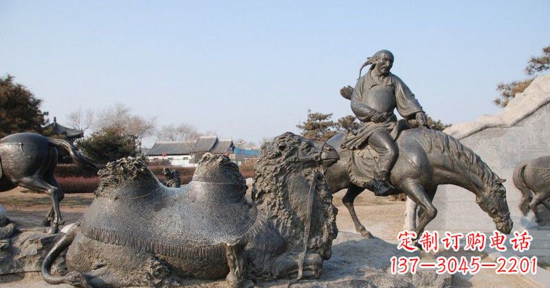 桂林精致古典 骑马雕塑