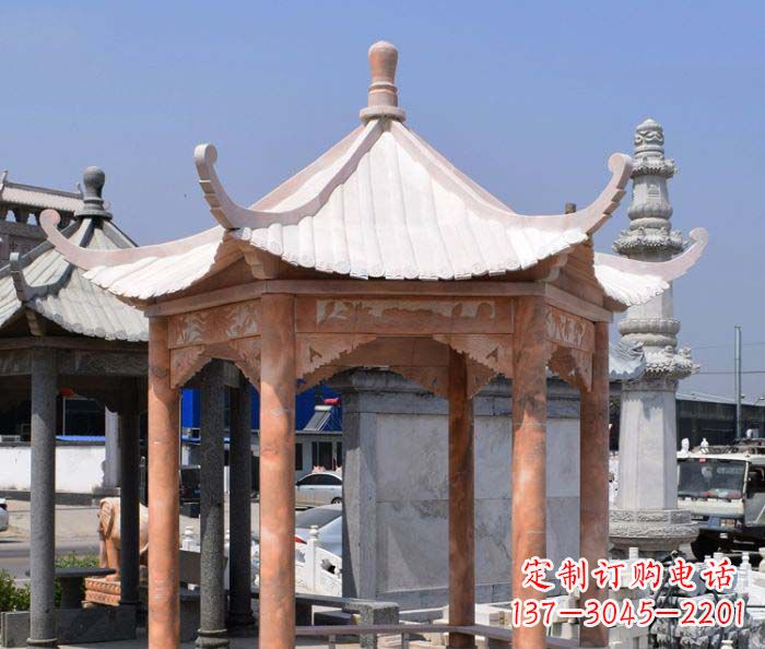 桂林中领雕塑设计凉亭雕塑,清新简约添美感