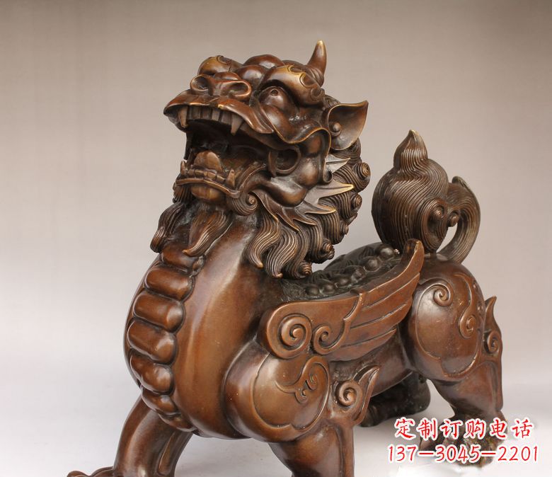 桂林古代神兽貔貅铜雕