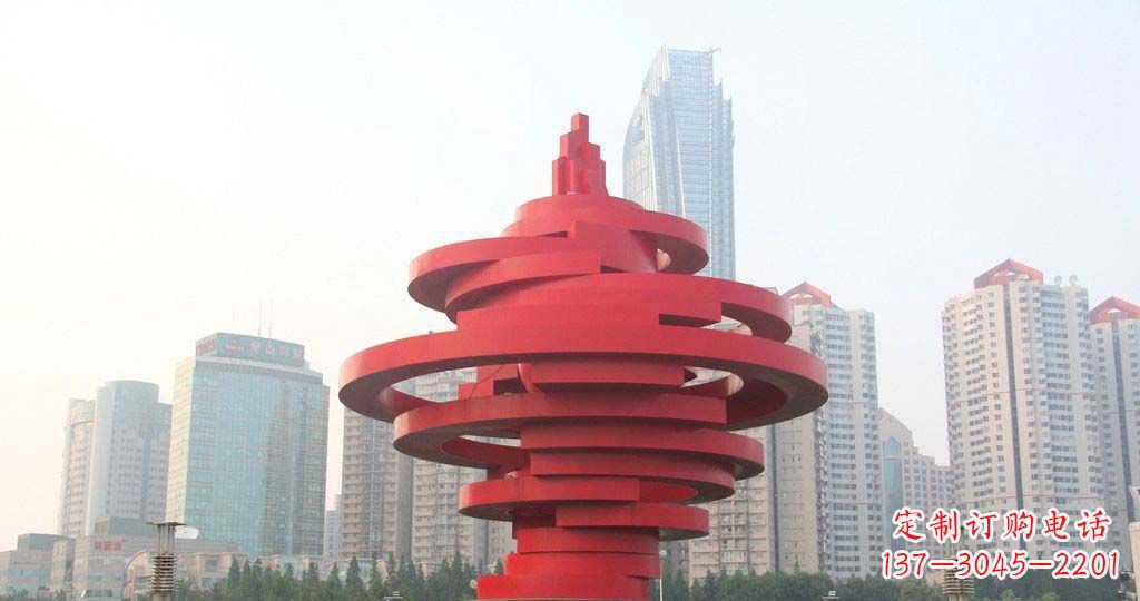桂林广场不锈钢火炬雕塑
