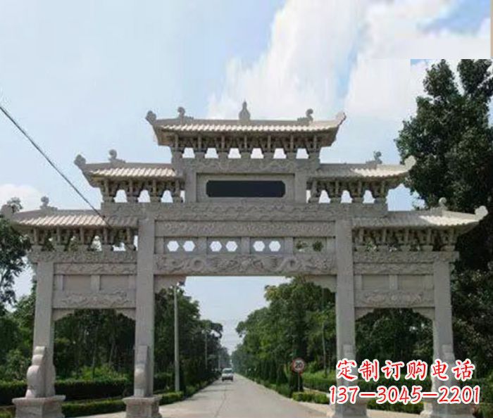 桂林高品质牌坊石雕,专为客户量身定制