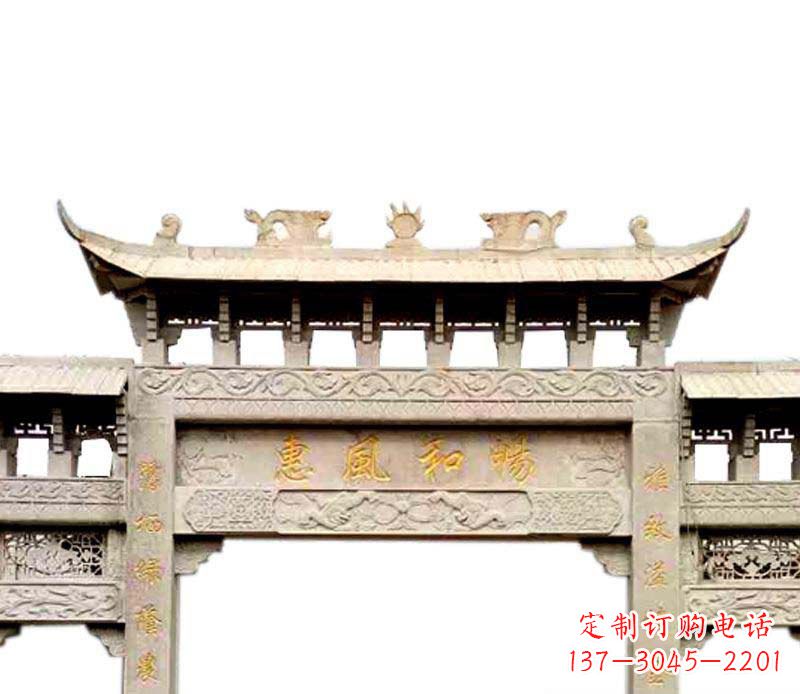 桂林牌坊石雕–传承传统文化,给空间增色彩