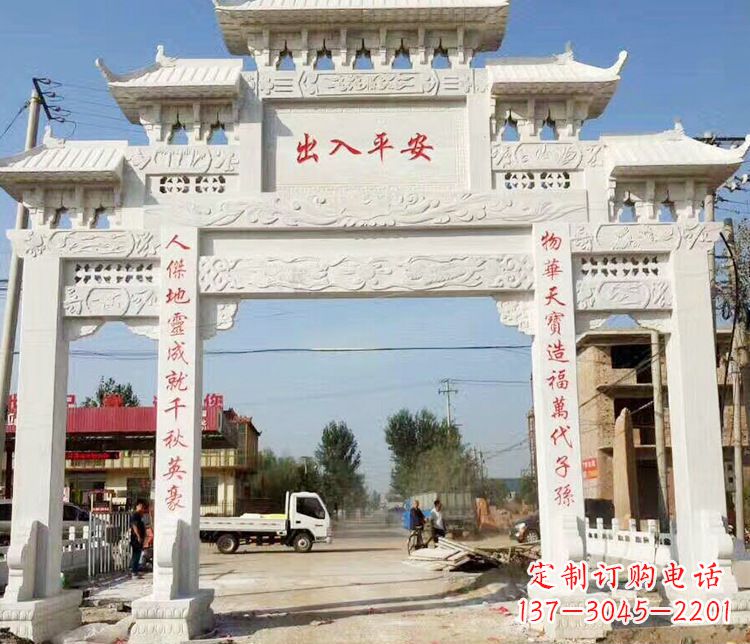 桂林三门石牌坊石雕艺术