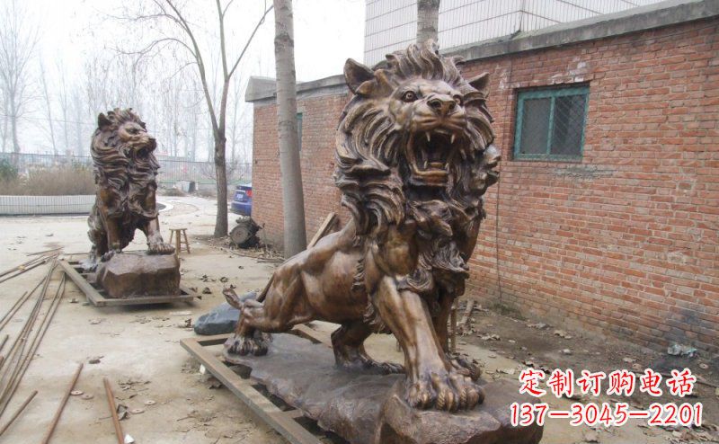 桂林狮子企业动物铜雕