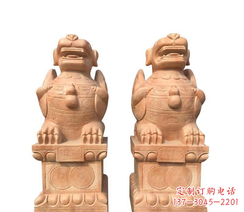 桂林石雕古代神兽貔貅雕塑 