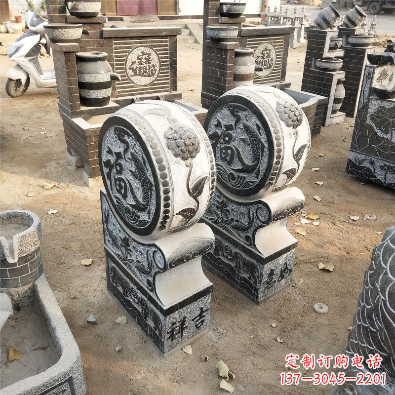 桂林石雕青石门墩雕塑
