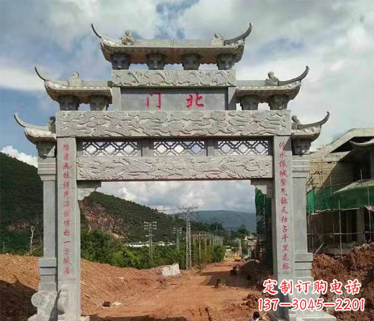 桂林石牌坊单门牌坊石雕