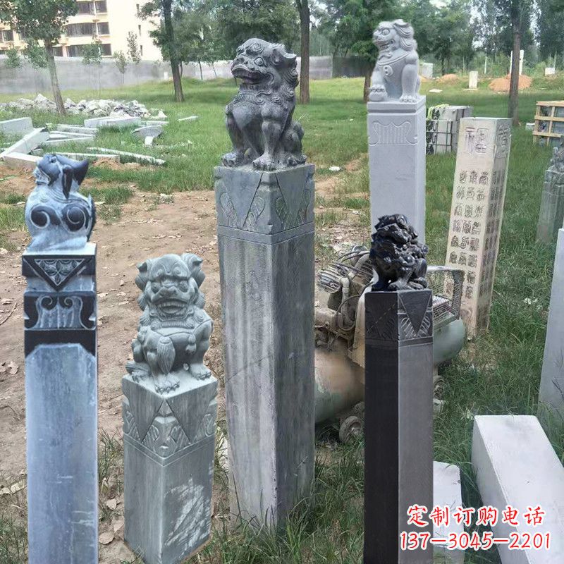 桂林石狮子拴马柱