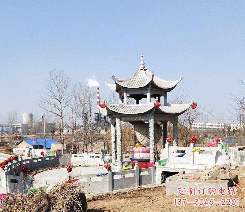 桂林双层石凉亭石雕 (2)