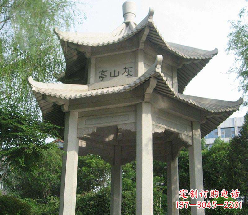 桂林双层石凉亭石雕