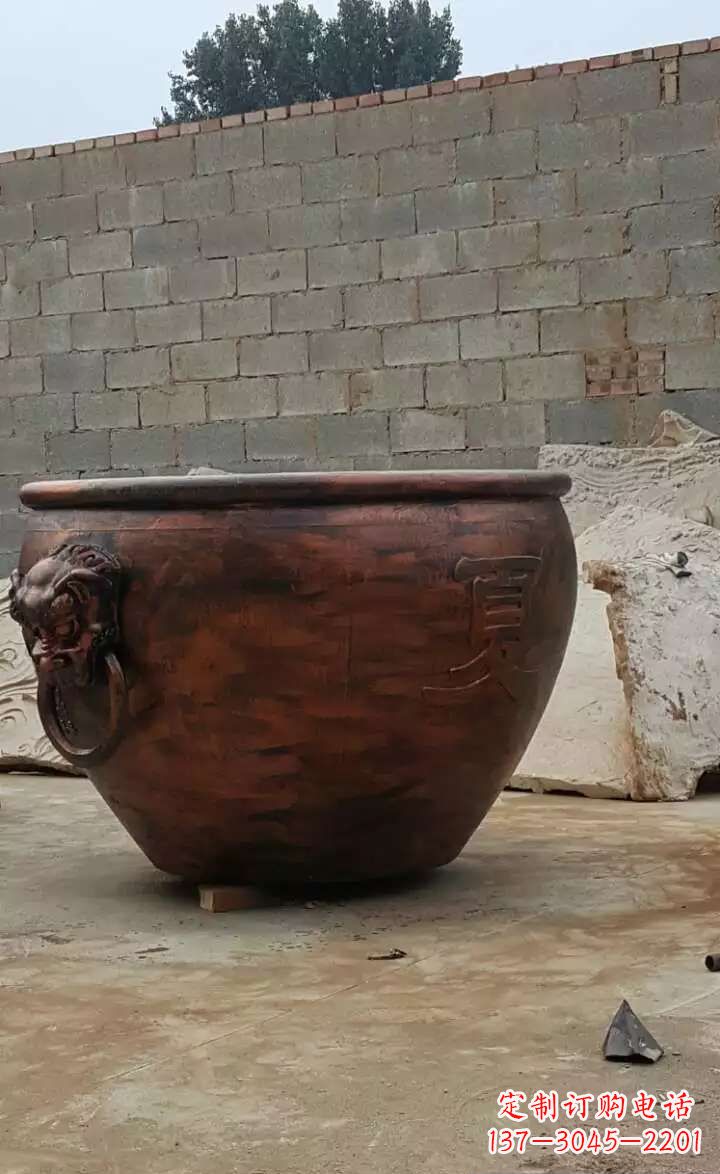桂林水缸铜雕