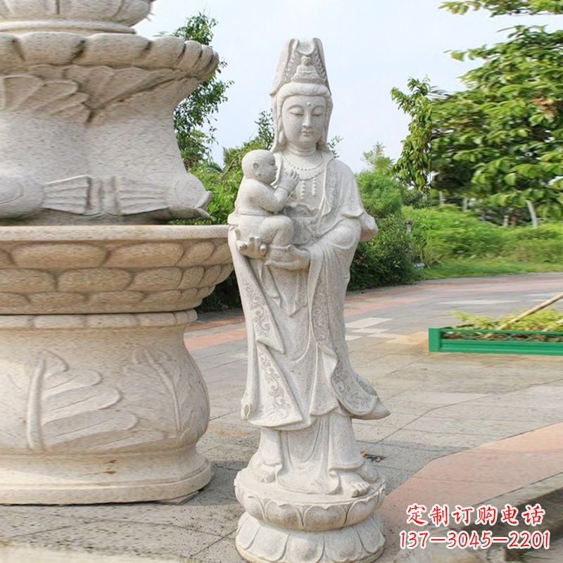 桂林送子观音汉白玉石雕