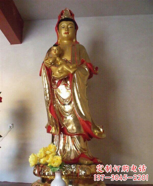 桂林送子观音铜雕 (2)