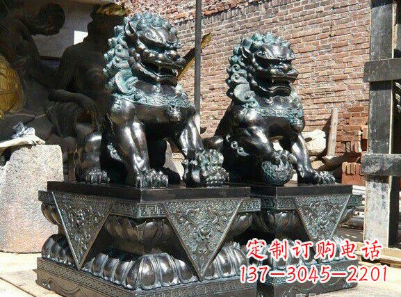 桂林天安门狮子铜雕塑