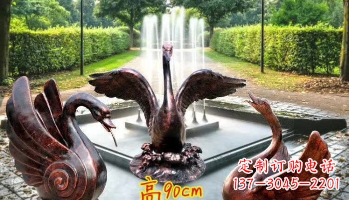 桂林天鹅喷泉铜雕塑