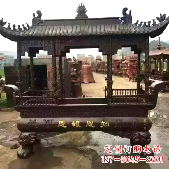桂林铜雕纯铜香炉