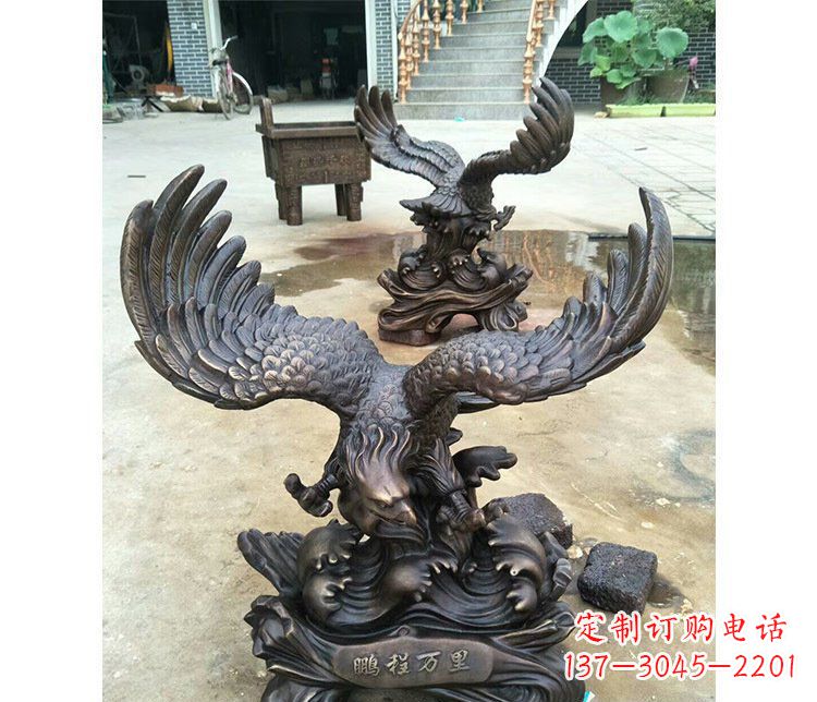桂林铜雕园林飞鹰动物雕塑