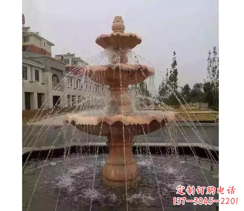 桂林晚霞红喷泉雕塑