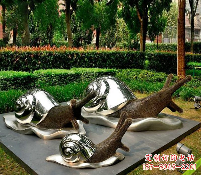桂林蜗牛雕塑不锈钢