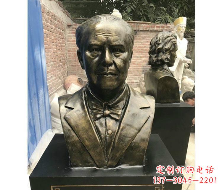 桂林西方名人爱迪生胸像铜雕