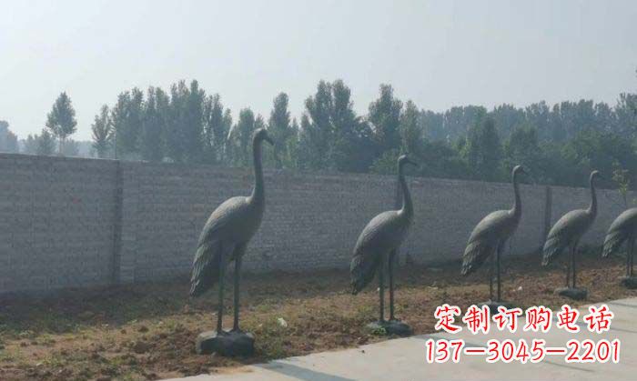 桂林仙鹤抽象铜雕 (2)