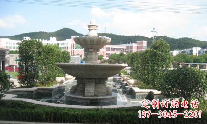 桂林小区景观大理石喷泉石雕 (2)