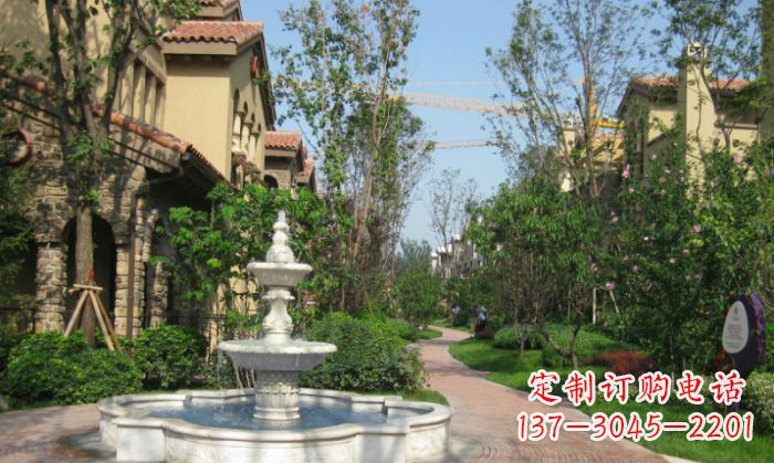 桂林小区景观大理石喷泉石雕 (5)