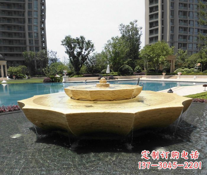 桂林小区景观大理石喷泉石雕 (6)