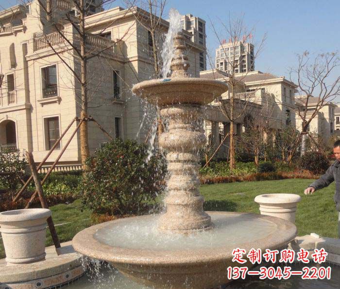 桂林小区景观多层喷泉石雕 (2)