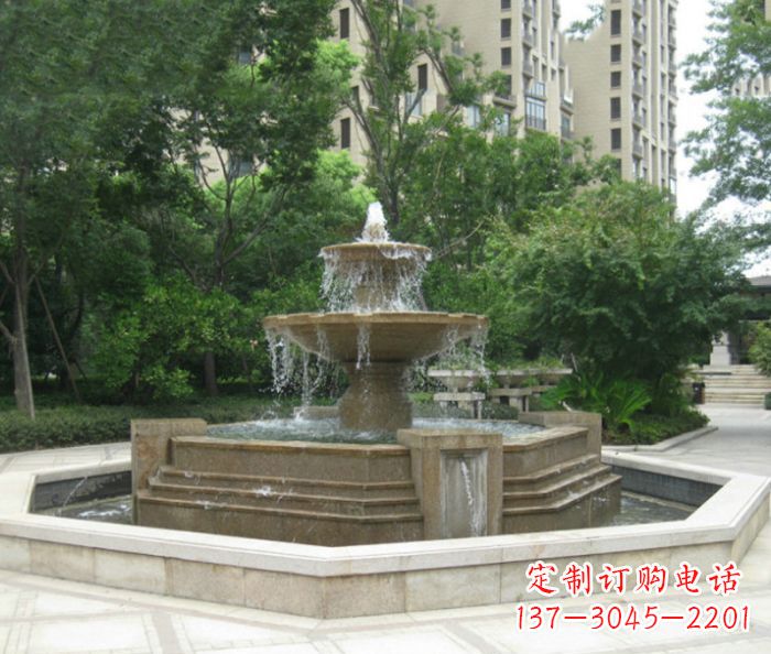 桂林小区景观大型喷泉石雕 (7)