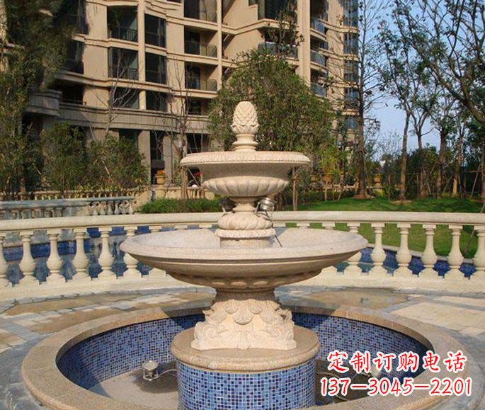 桂林小区景观多层喷泉石雕