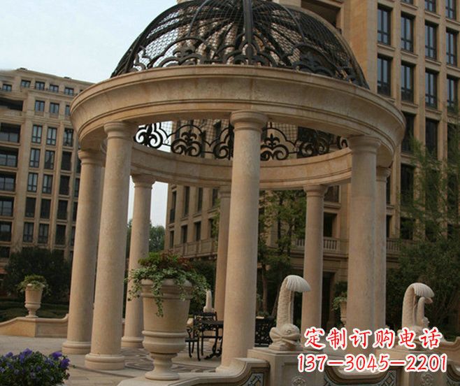 桂林小区景观欧式石雕凉亭