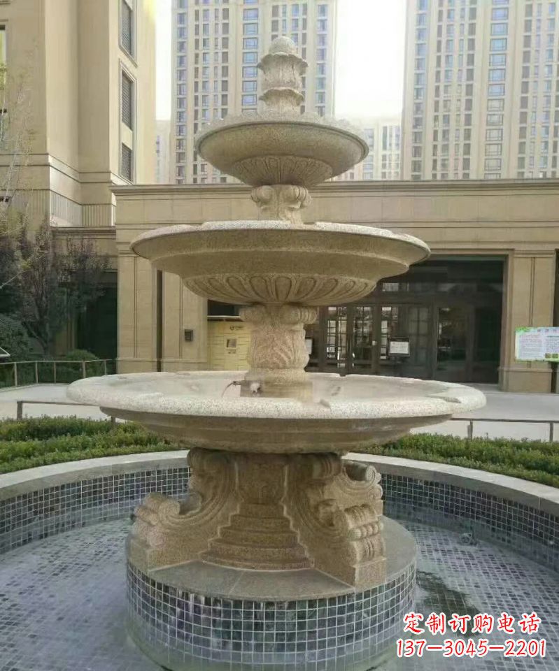 桂林小区喷泉石雕 (2)