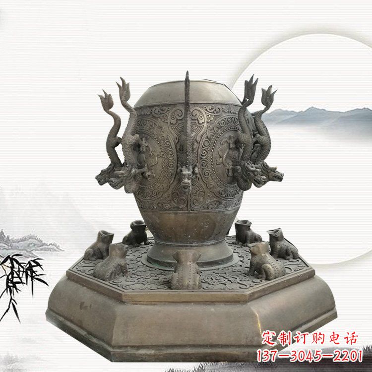 桂林校园地动仪铜雕