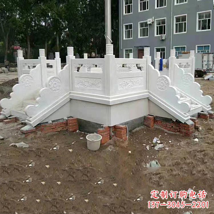 桂林学校汉白玉升旗台石雕