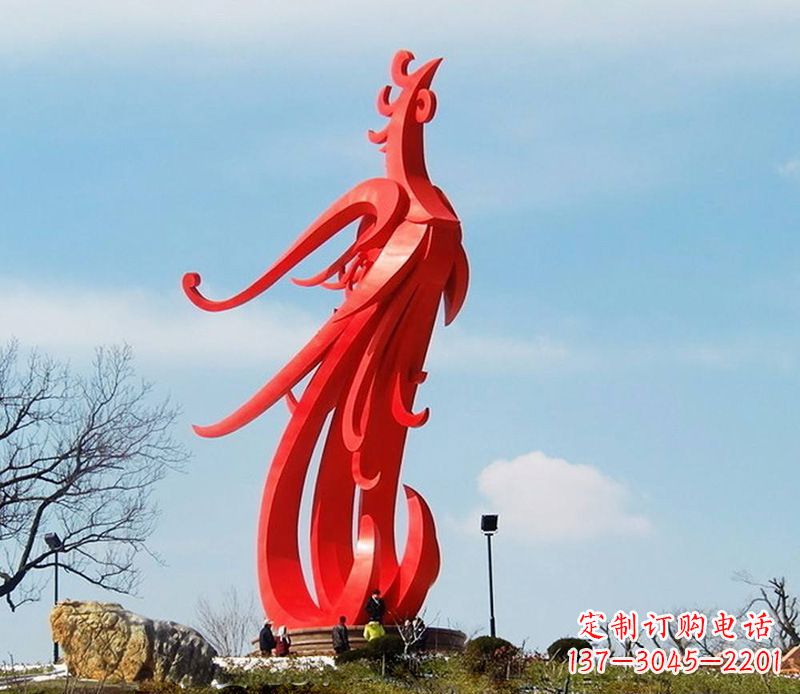桂林园林不锈钢凤凰雕塑