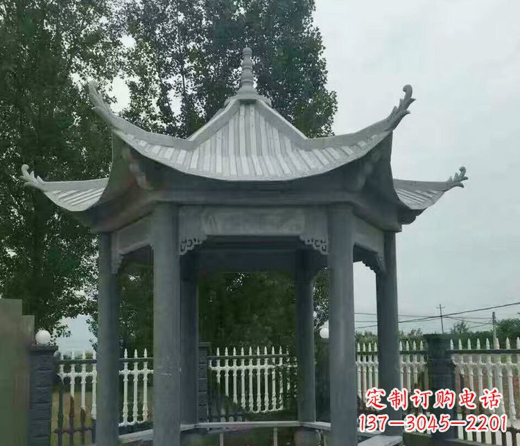 桂林园林仿古石凉亭景观石雕 (2)