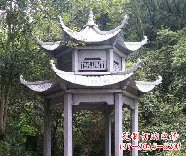 桂林园林仿古石凉亭景观石雕 (3)
