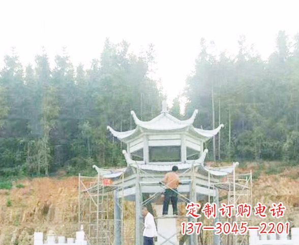桂林园林仿古双层石凉亭景观石雕 (2)