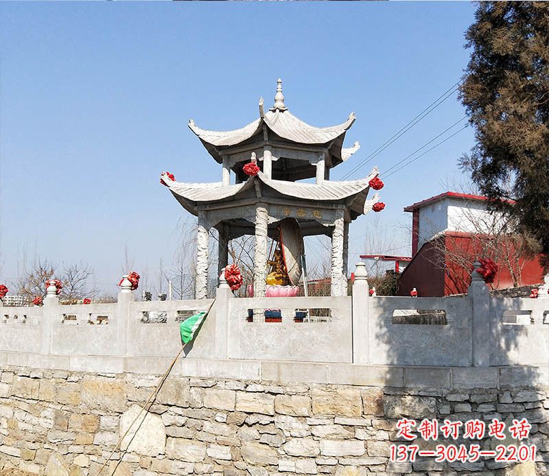 桂林园林仿古双层石凉亭景观石雕 (3)